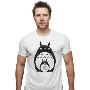 Shirts Fitted Shirts, Mens / Small / White Totoro Trio