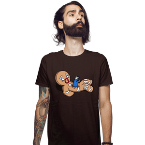 Shirts Fitted Shirts, Mens / Small / Dark Chocolate Alion Nom Nom
