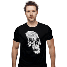 Load image into Gallery viewer, Shirts Fitted Shirts, Mens / Small / Black Horror Skull

