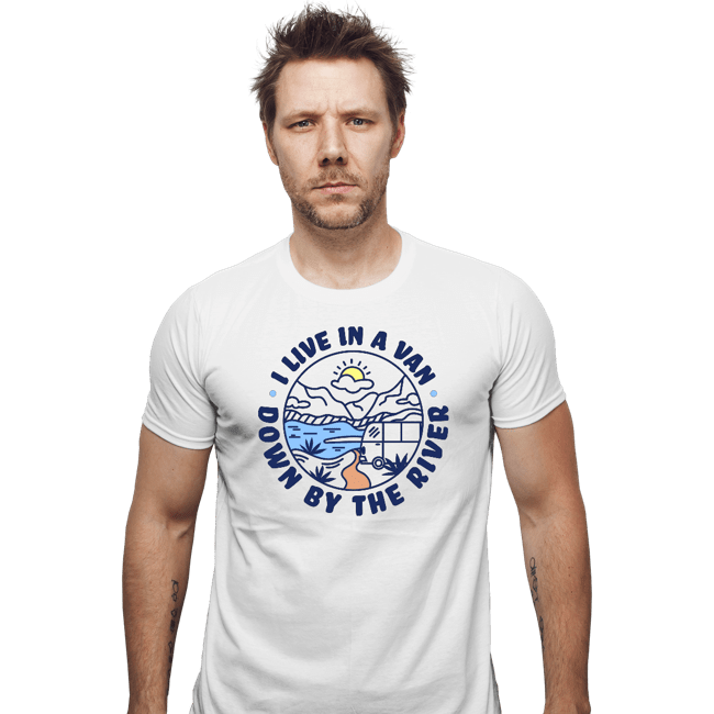 Daily_Deal_Shirts Fitted Shirts, Mens / Small / White Van By The River