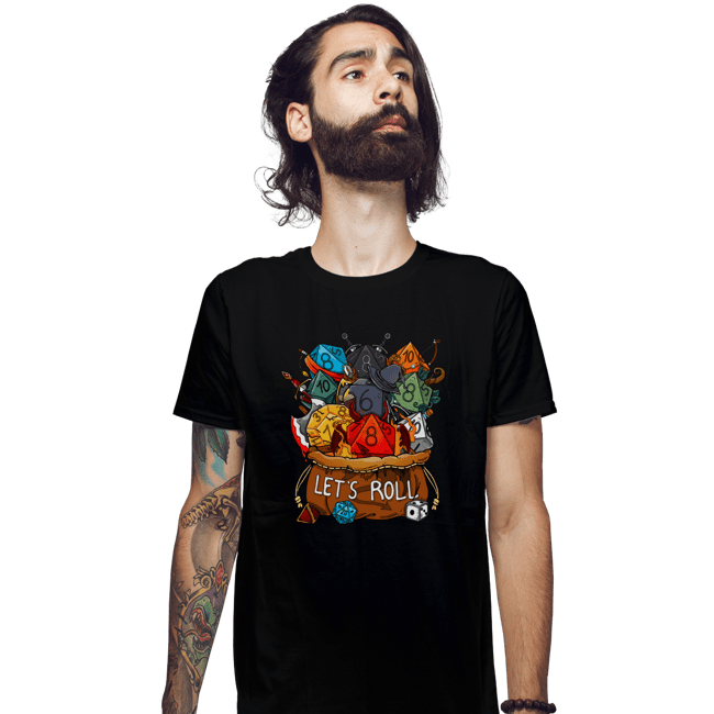 Daily_Deal_Shirts Fitted Shirts, Mens / Small / Black Let's Roll