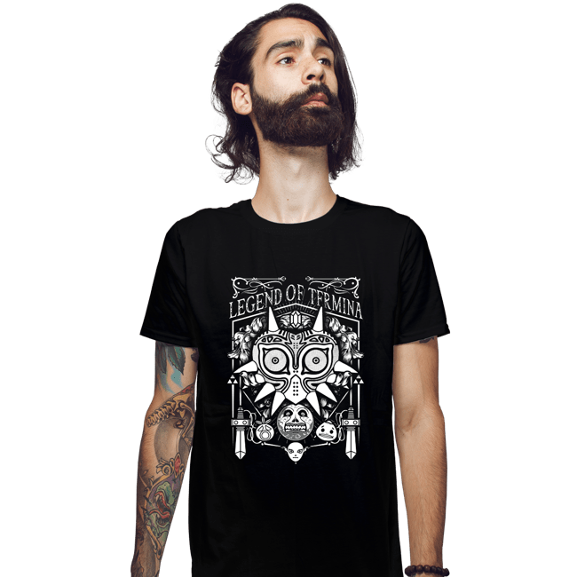 Shirts Fitted Shirts, Mens / Small / Black The Legend Of Termina Banner