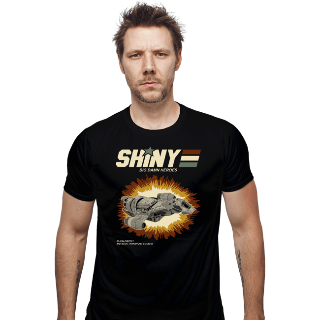 Daily_Deal_Shirts Fitted Shirts, Mens / Small / Black Shiny Heroes