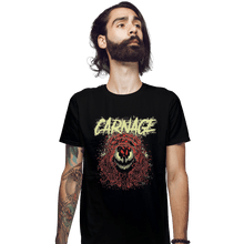 Load image into Gallery viewer, Shirts Fitted Shirts, Mens / Small / Black Carnage Red

