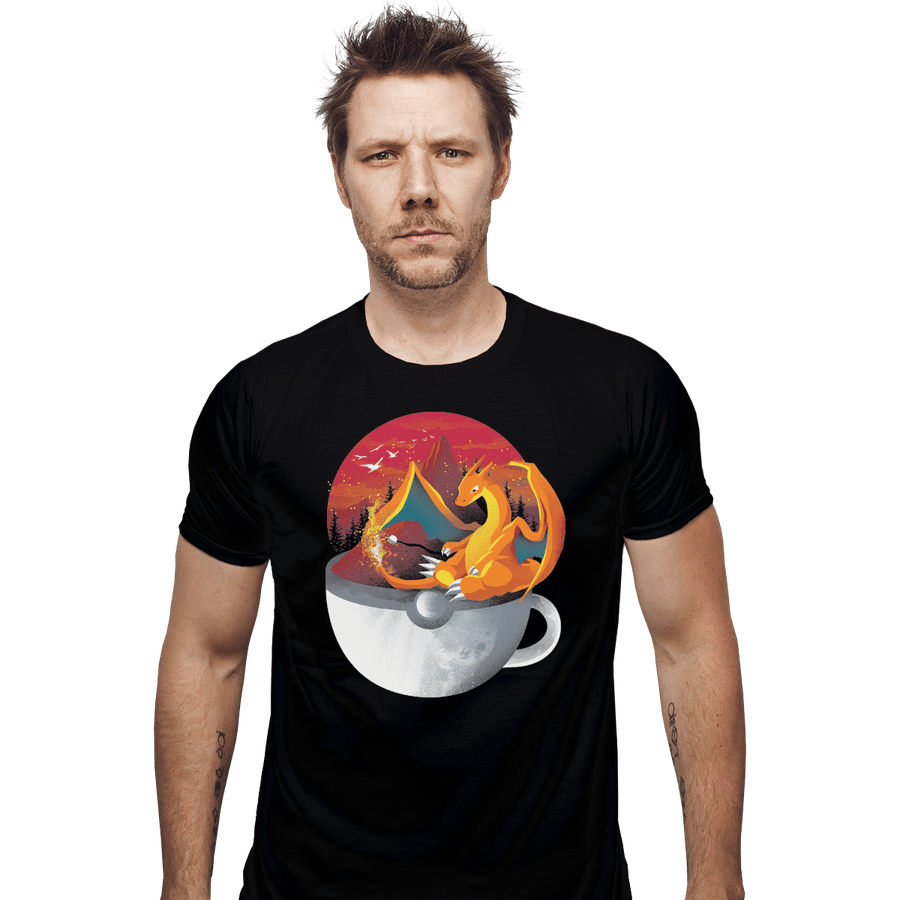 Shirts Fitted Shirts, Mens / Small / Black Cup Of Fire