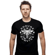 Load image into Gallery viewer, Shirts Fitted Shirts, Mens / Small / Black Survive Emblem
