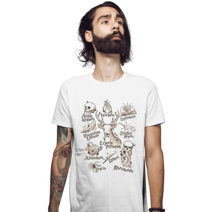 Shirts Fitted Shirts, Mens / Small / White Magic Spell notes