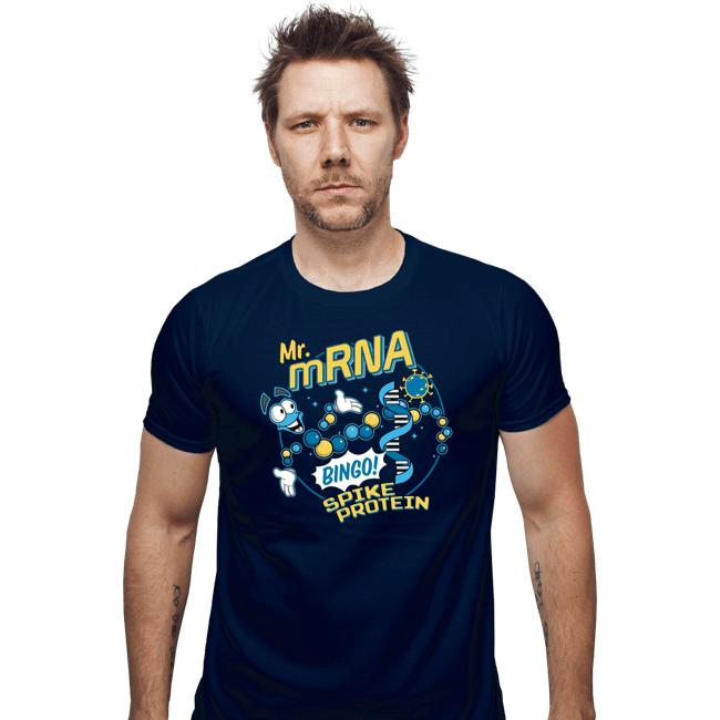 Shirts Fitted Shirts, Mens / Small / Navy Mr mRNA