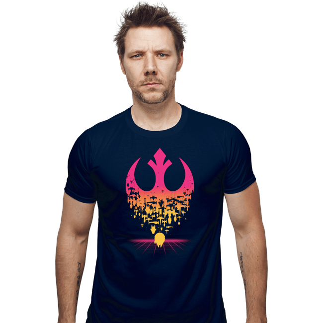 Daily_Deal_Shirts Fitted Shirts, Mens / Small / Navy Fractured Rebellion 1984