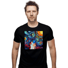 Load image into Gallery viewer, Daily_Deal_Shirts Fitted Shirts, Mens / Small / Black Van Gogh Never Experienced Space Madness
