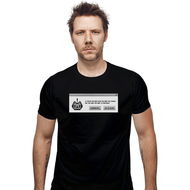 Shirts Fitted Shirts, Mens / Small / Black Alert Cat
