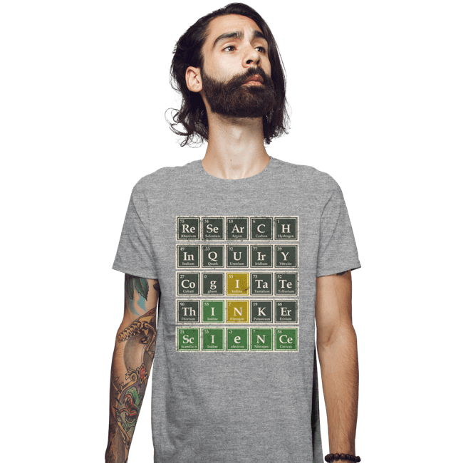 Daily_Deal_Shirts Fitted Shirts, Mens / Small / Sports Grey Science Wordle