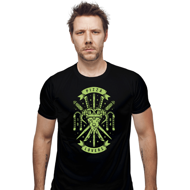 Shirts Fitted Shirts, Mens / Small / Black Pizza Lovers