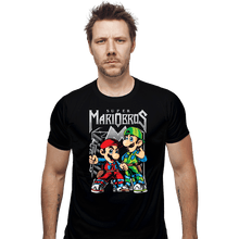 Load image into Gallery viewer, Daily_Deal_Shirts Fitted Shirts, Mens / Small / Black Super Metal Bros
