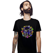 Load image into Gallery viewer, Shirts Fitted Shirts, Mens / Small / Black Neon Sonic
