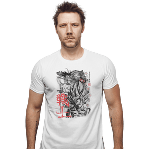 Shirts Fitted Shirts, Mens / Small / White Legend Of The Saiyan