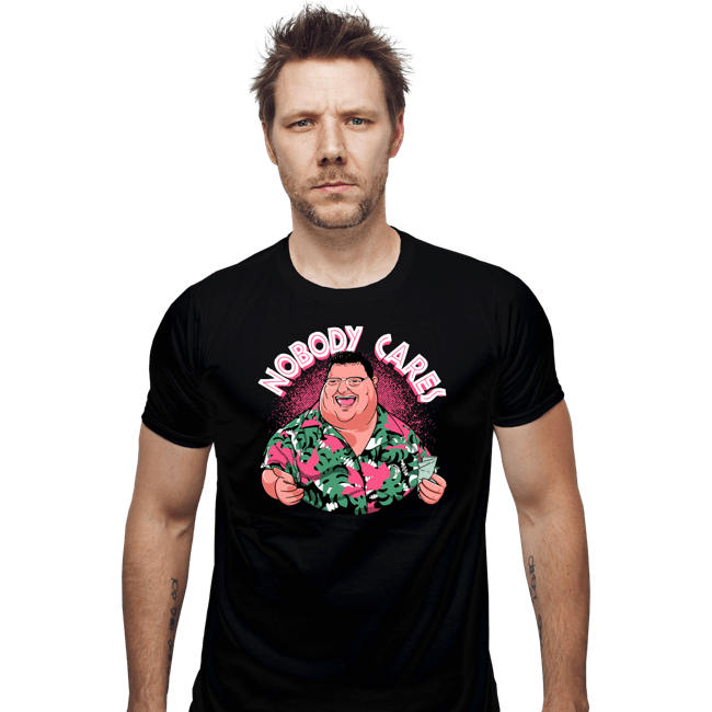 Daily_Deal_Shirts Fitted Shirts, Mens / Small / Black Nobody Cares