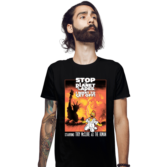 Secret_Shirts Fitted Shirts, Mens / Small / Black Stop The Planet Of The Apes!