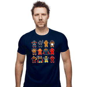Daily_Deal_Shirts Fitted Shirts, Mens / Small / Navy Ginger Heroes
