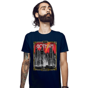 Shirts Fitted Shirts, Mens / Small / Navy Visit Gotham