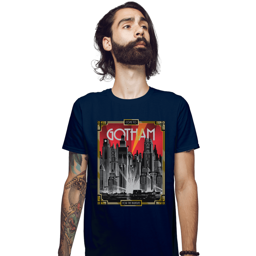 Shirts Fitted Shirts, Mens / Small / Navy Visit Gotham