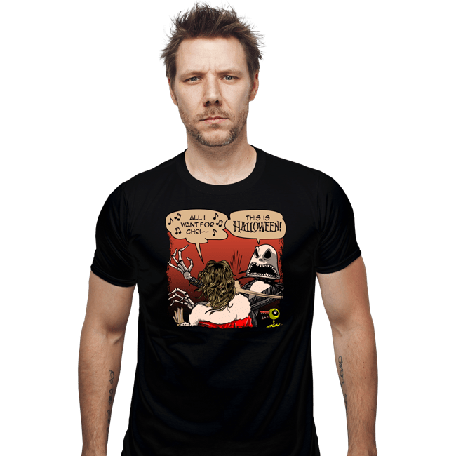 Daily_Deal_Shirts Fitted Shirts, Mens / Small / Black Skellington Slap