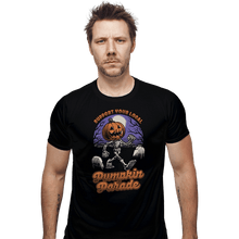 Load image into Gallery viewer, Shirts Fitted Shirts, Mens / Small / Black Halloween Pumpkin Parade
