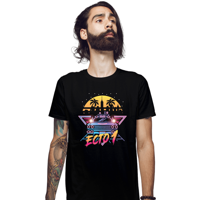 Daily_Deal_Shirts Fitted Shirts, Mens / Small / Black Neon Ghost