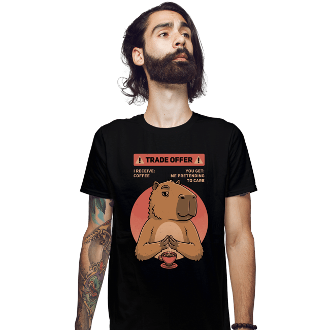 Secret_Shirts Fitted Shirts, Mens / Small / Black Capybara Trade