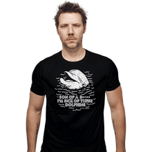 Load image into Gallery viewer, Shirts Fitted Shirts, Mens / Small / Black Dolphins
