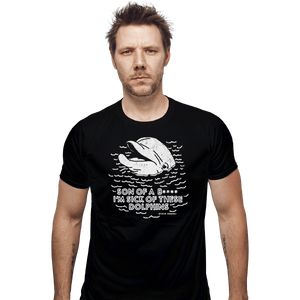 Shirts Fitted Shirts, Mens / Small / Black Dolphins