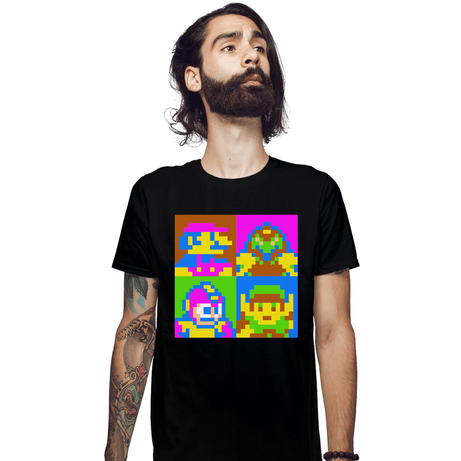 Shirts Fitted Shirts, Mens / Small / Black Pop NES