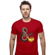 Load image into Gallery viewer, Shirts Fitted Shirts, Mens / Small / Red Bone Dragon
