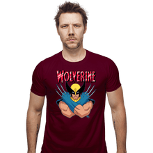 Load image into Gallery viewer, Daily_Deal_Shirts Fitted Shirts, Mens / Small / Maroon Wolverine 97
