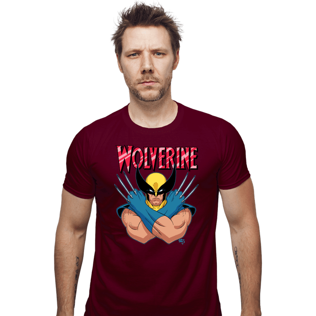 Daily_Deal_Shirts Fitted Shirts, Mens / Small / Maroon Wolverine 97
