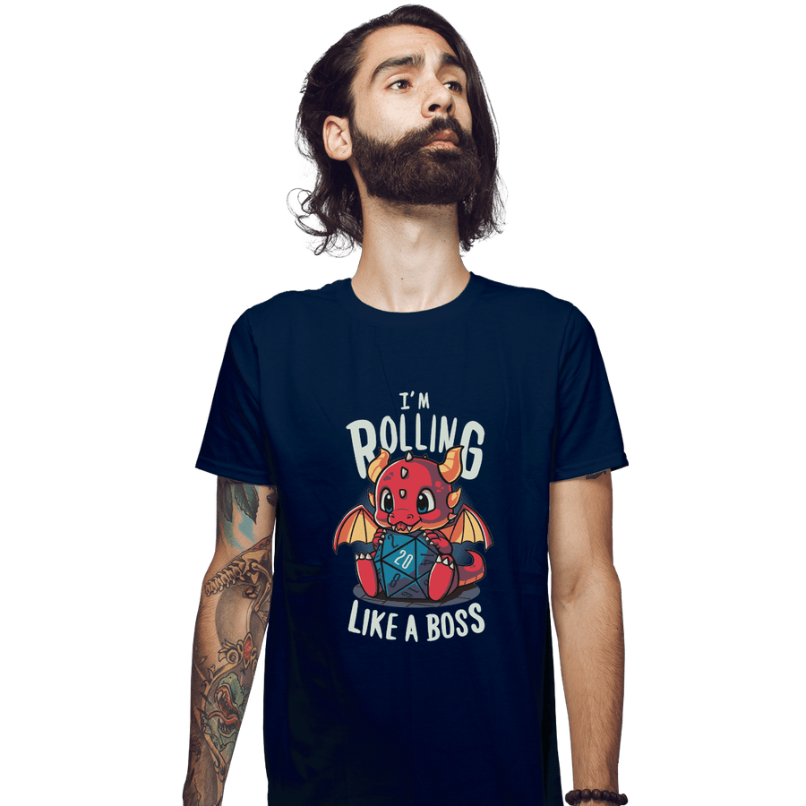 Shirts Fitted Shirts, Mens / Small / Navy Rolling Like A Boss