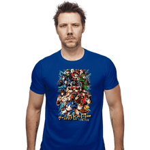 Load image into Gallery viewer, Daily_Deal_Shirts Fitted Shirts, Mens / Small / Royal Blue Nostalgic Heroes!
