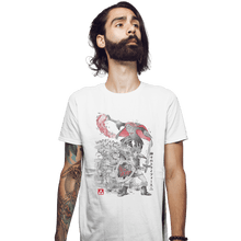 Load image into Gallery viewer, Shirts Fitted Shirts, Mens / Small / White Between Worlds Sumi-e
