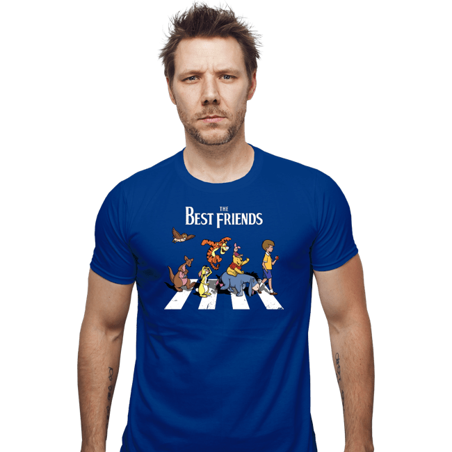 Daily_Deal_Shirts Fitted Shirts, Mens / Small / Royal Blue The Best Friends Road