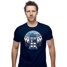 Load image into Gallery viewer, Secret_Shirts Fitted Shirts, Mens / Small / Navy Time And Space And Snow
