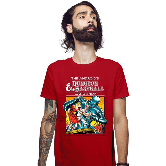Daily_Deal_Shirts Fitted Shirts, Mens / Small / Red The Android's Dungeon & Baseball Card Shop