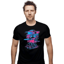 Load image into Gallery viewer, Shirts Fitted Shirts, Mens / Small / Black Glitch Cyborg
