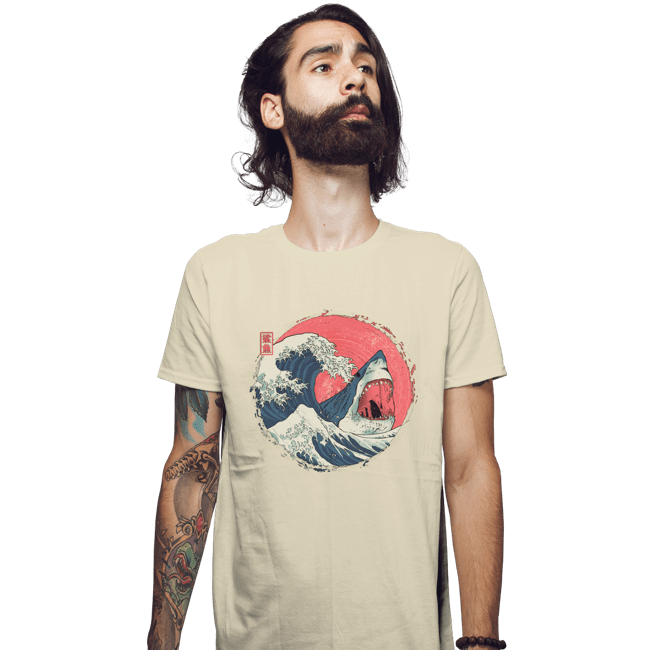 Daily_Deal_Shirts Fitted Shirts, Mens / Small / Sand The Great Shark