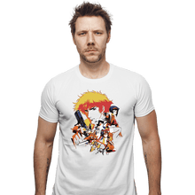 Load image into Gallery viewer, Daily_Deal_Shirts Fitted Shirts, Mens / Small / White Retro Space Cowboy
