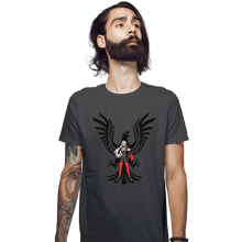 Load image into Gallery viewer, Shirts Fitted Shirts, Mens / Small / Charcoal Black Eagles House Leader

