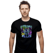 Load image into Gallery viewer, Daily_Deal_Shirts Fitted Shirts, Mens / Small / Black Stitch Neon
