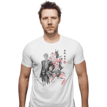 Load image into Gallery viewer, Shirts Fitted Shirts, Mens / Small / White Killer Queen Sumi-e
