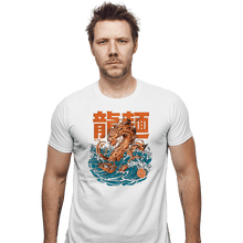 Load image into Gallery viewer, Daily_Deal_Shirts Fitted Shirts, Mens / Small / White Ramen Dragon

