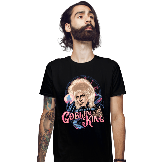 Daily_Deal_Shirts Fitted Shirts, Mens / Small / Black Never Fear The Goblin King