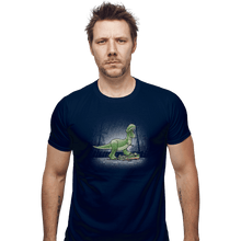 Load image into Gallery viewer, Shirts Fitted Shirts, Mens / Small / Navy Jurassic Toy
